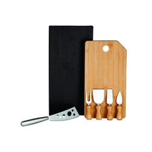 Kit Para Queijo Em Bambu Personalizado