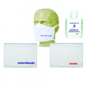 Kit máscara e álcool gel 35ml-kit050C