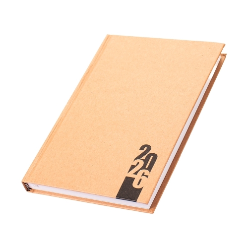 Agenda Diária 2026 Personalizada com Capa Kraft-15117G