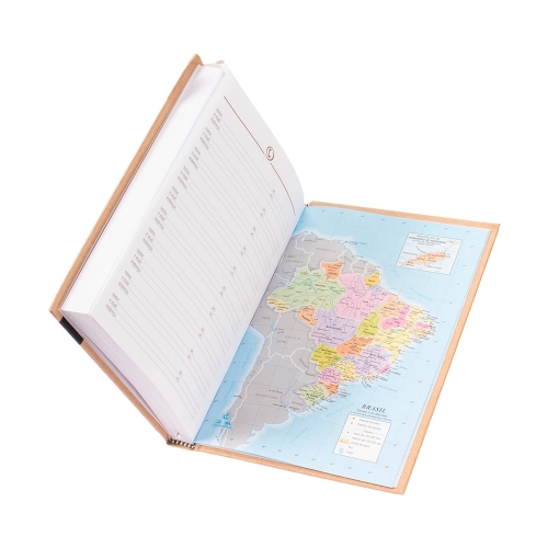 Agenda Diária 2026 Personalizada com Capa Kraft-15117G