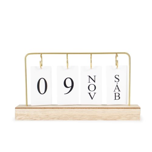 Calendário Permanente em MDF com Alça de Ferro-19026