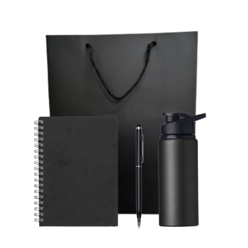 Garrafa, Caderno e Caneta em Sacola Personalizados-12487-Kit