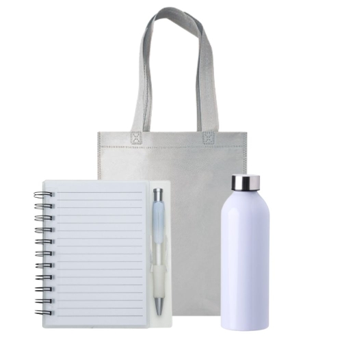 Kit Brindes com Garrafa, Caderno e Sacola TNT-kit-18726A