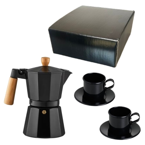 Kit Cafeteria Personalizada com Xícara e Cafeteira Italiana-kit-14947
