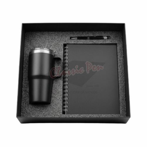 Kit Executivo Premium: Caderno, Caneca Térmica e Caneta-Kit-04083