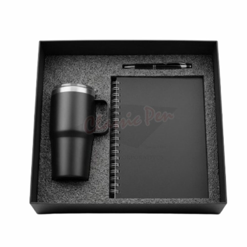 Kit Executivo Premium: Caderno, Caneca Térmica e Caneta-Kit-04083