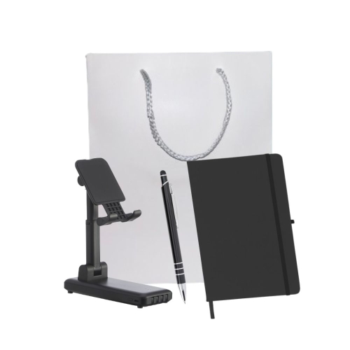 Kit Executivo com Caderneta Emborrachada-KIT 08161 