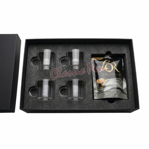 Kit Gourmet Xícaras de Vidro Borossilicato Caixa Customizada-kit-08295