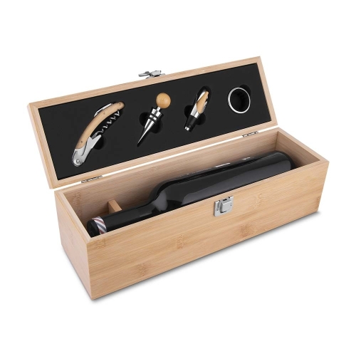 Kit Vinho Bambu 4 Peças Personalizado-15361
