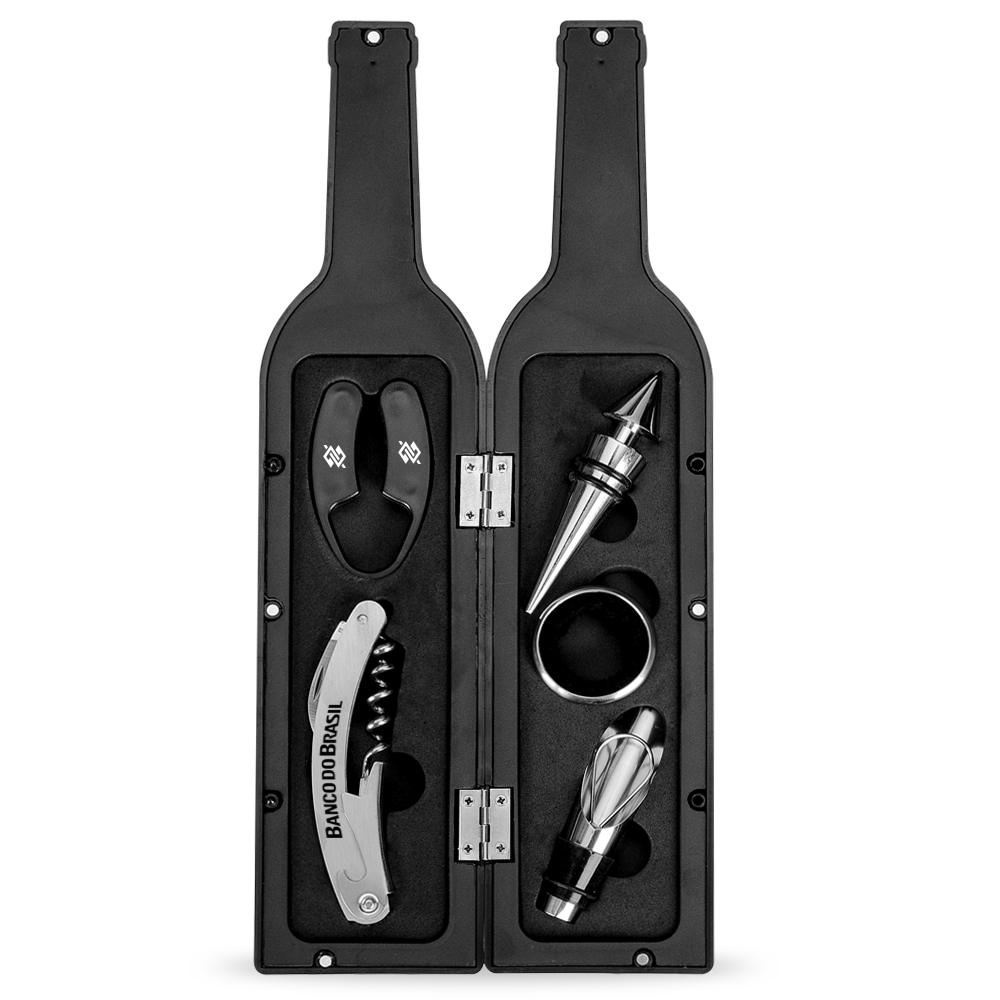 Kit Vinho Garrafa 5 peças Personalizado-11870