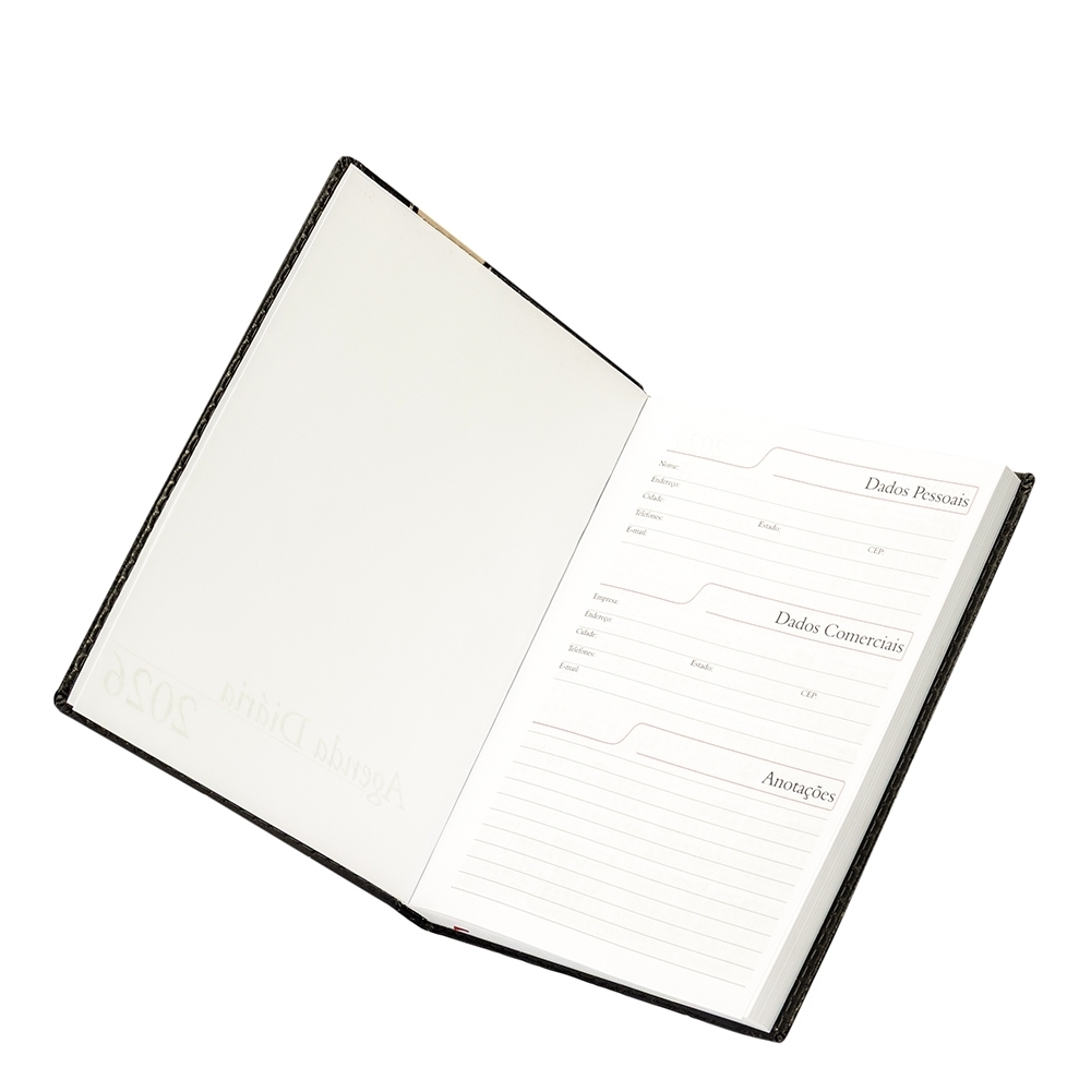 Agenda 2026 Capa em Couro Sintético Personalizada