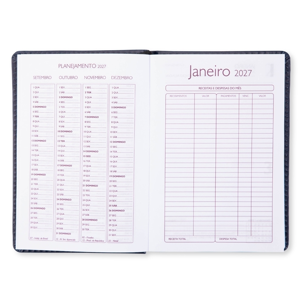 Agenda Diária 2027 Personalizada