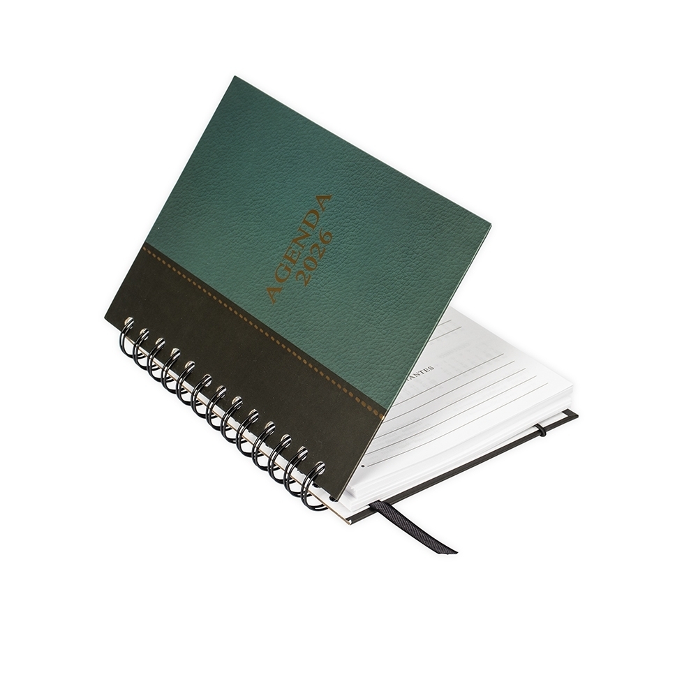 Agenda Diária Personalizada com Capa Dura e Encadernação Wire-O