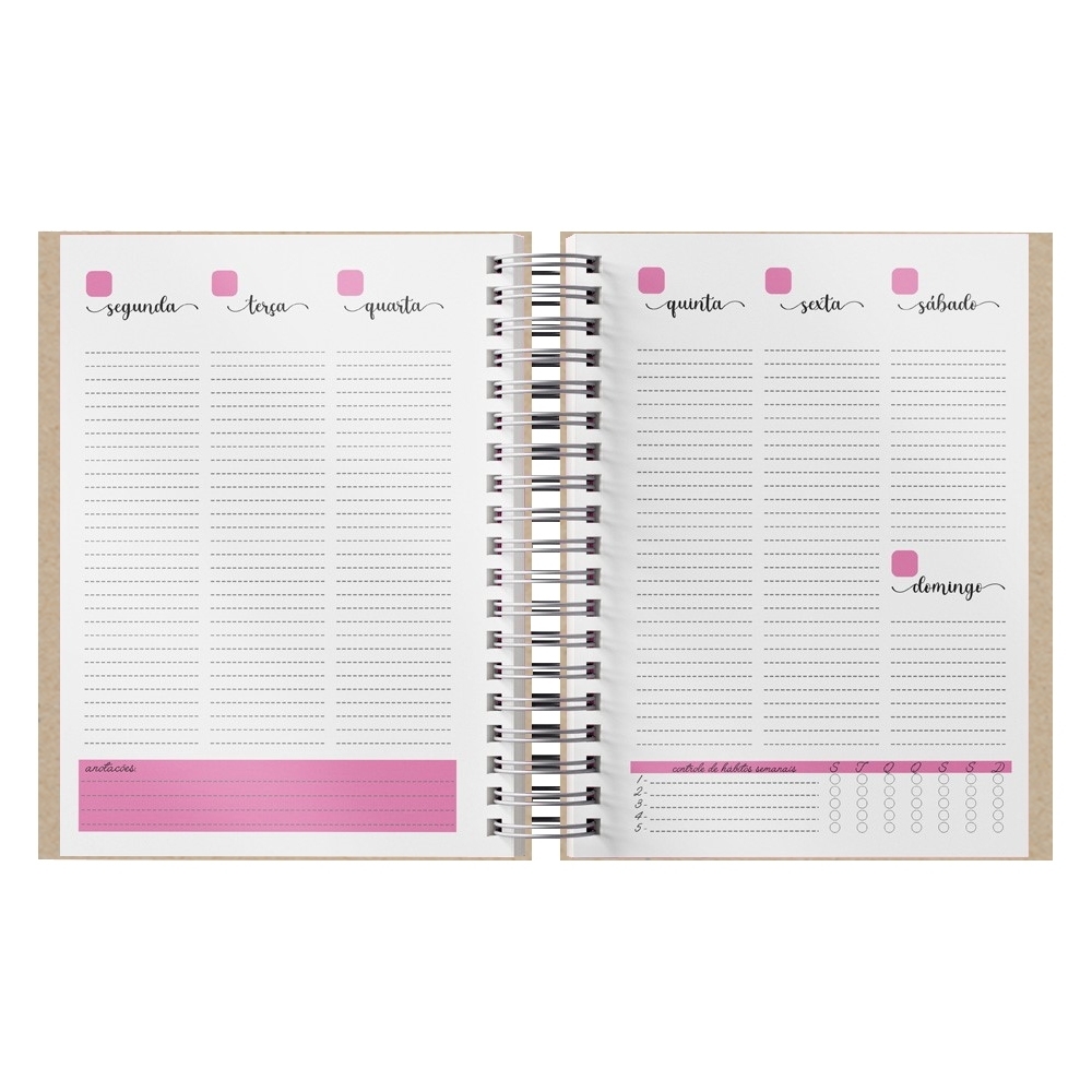 Agenda Planning capa em MDF Personalizada