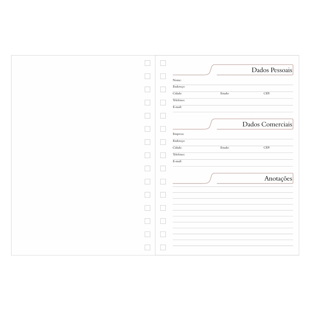 Agenda diária 2025 Wire-o Personalizada