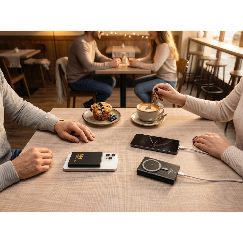 Bateria Portátil Magnética 10.000 mAh com Carregamento Rápido
