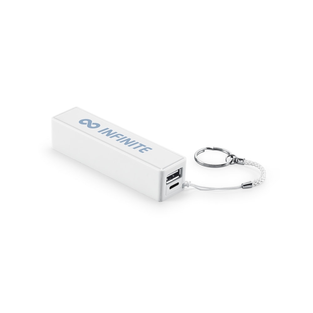 Bateria Portátil 1.200 mAh Personalizada em ABS com USB-A