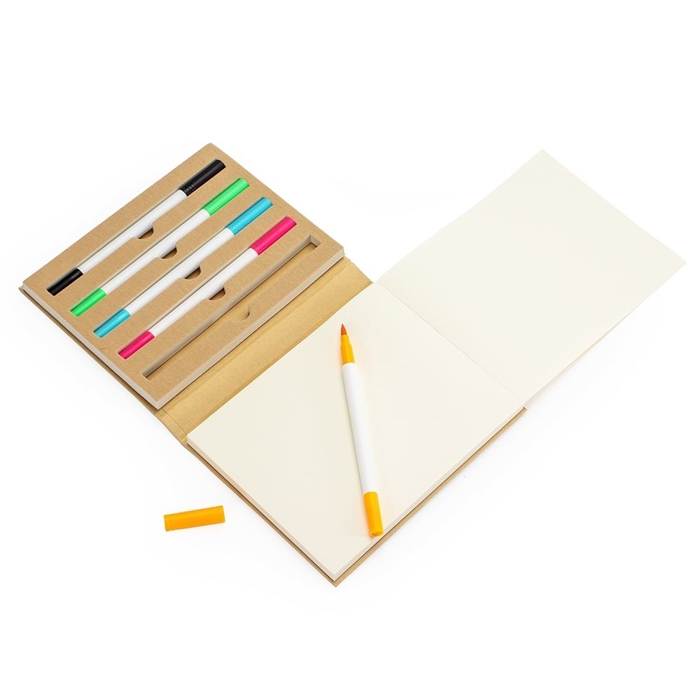 Bloco de Anotações com Canetas Coloridas Personalizado