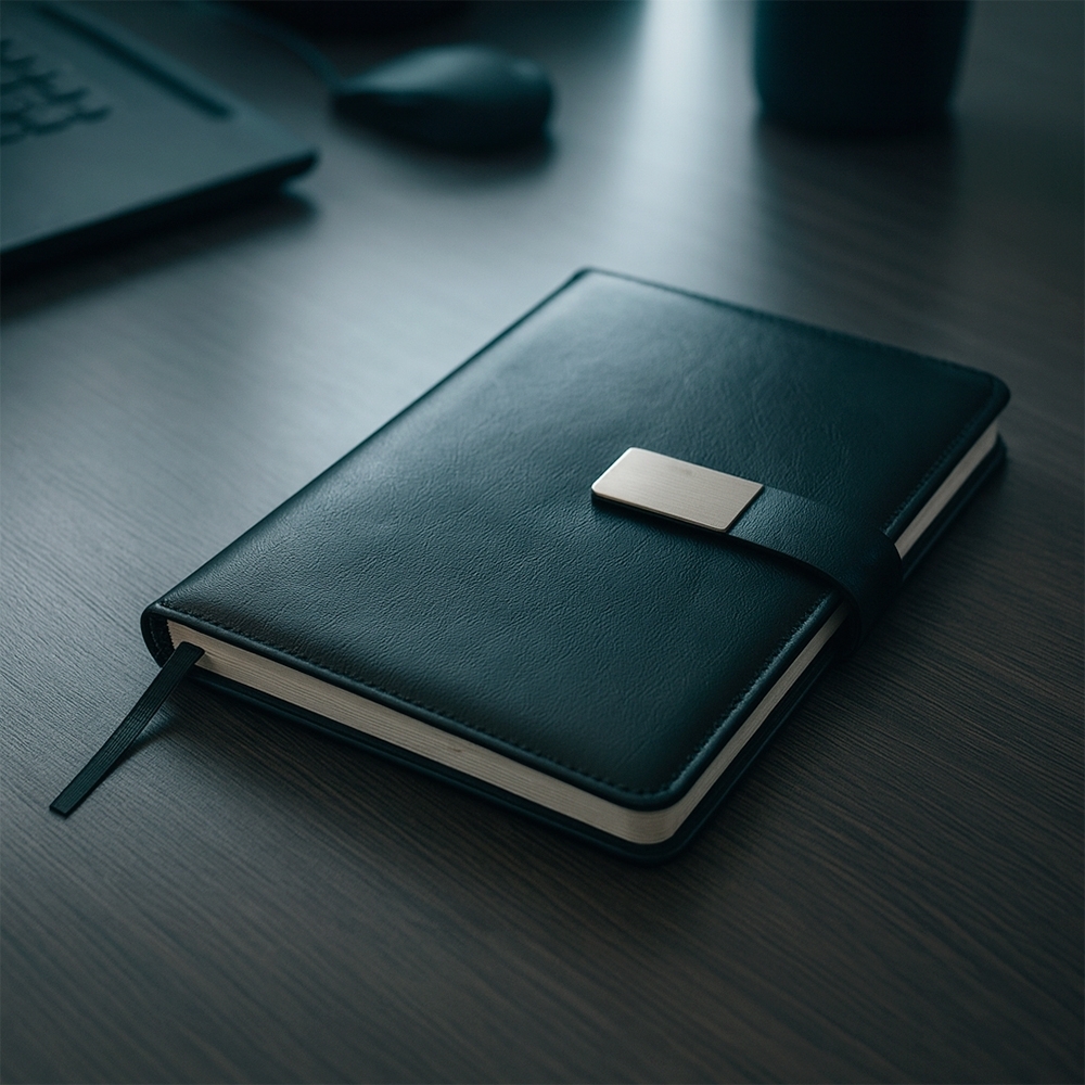 Caderneta Couro Sintético Personalizada