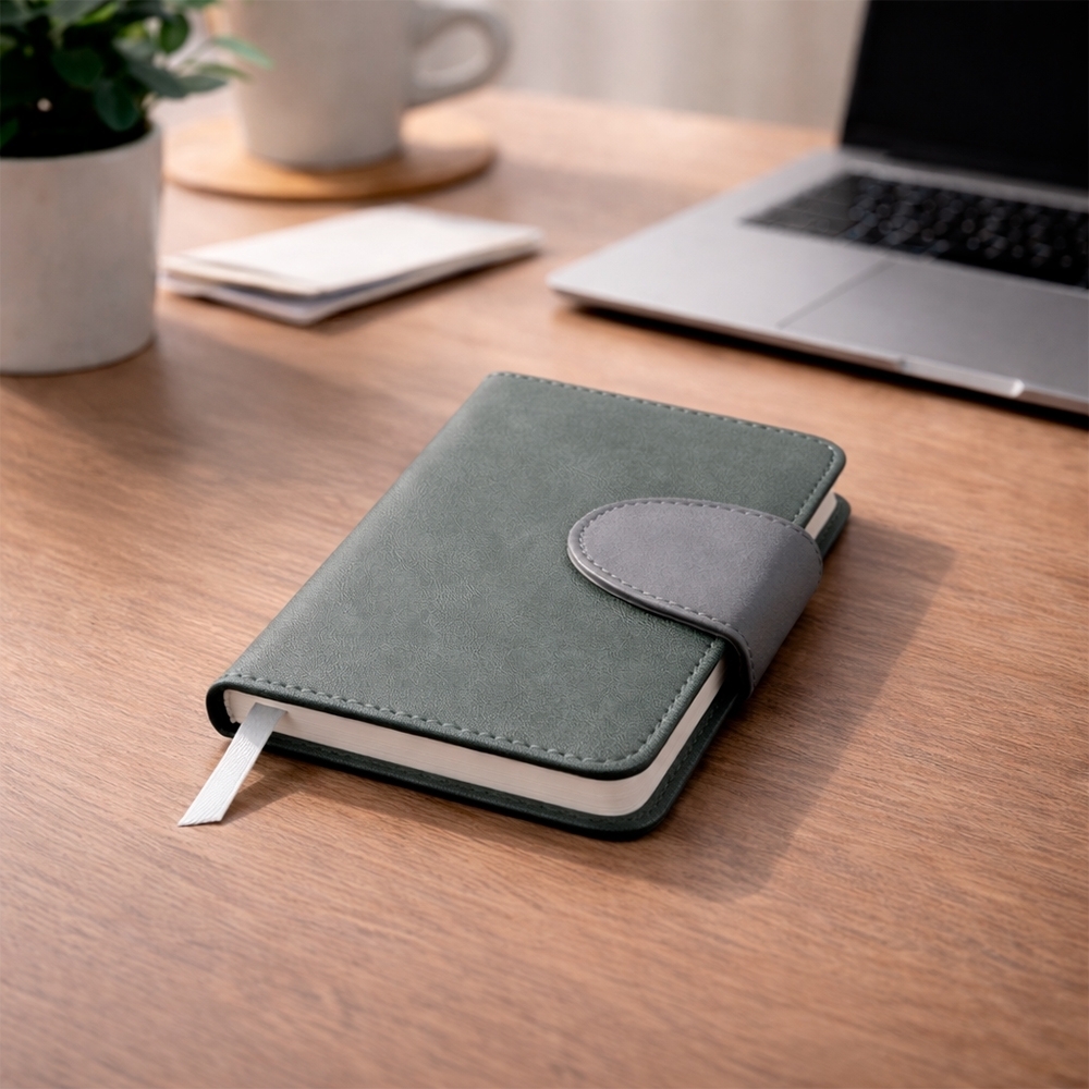 Caderneta Couro Sintético Personalizada