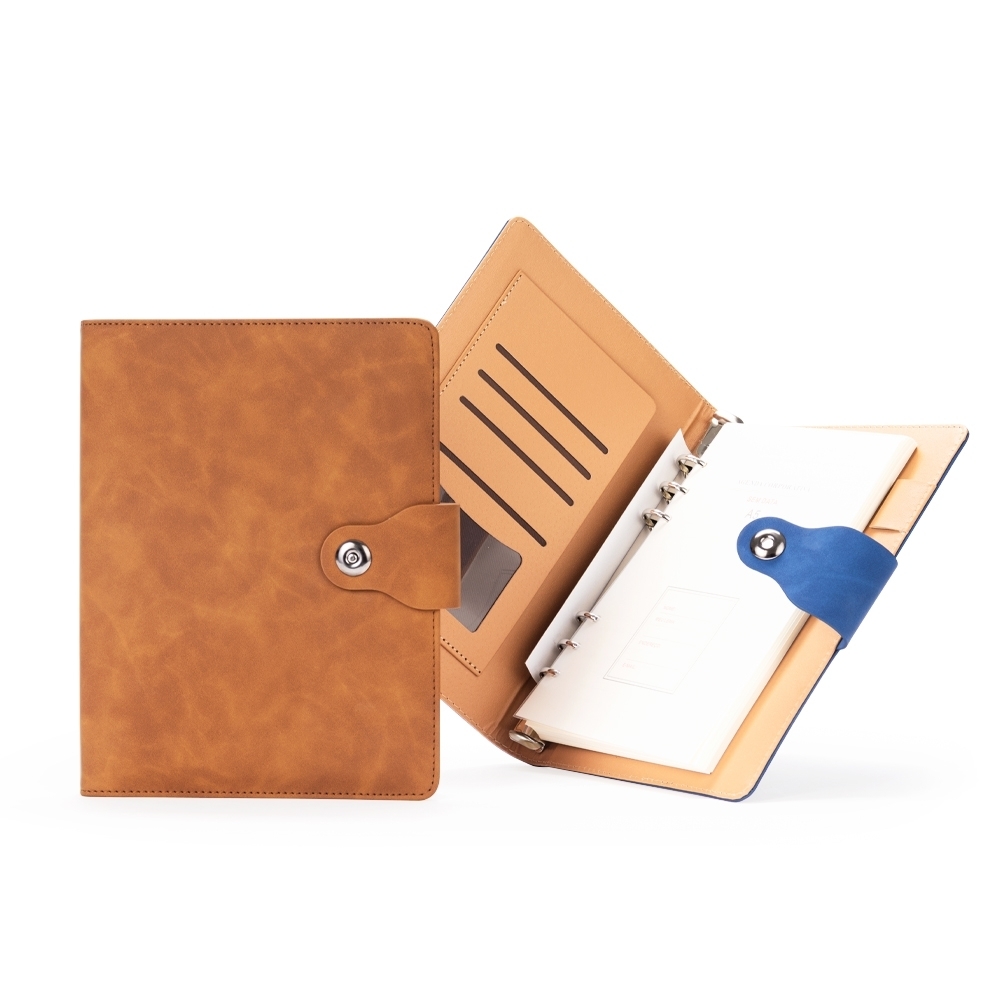Caderno Fichário A5 Personalizado em PU com Fecho Magnético