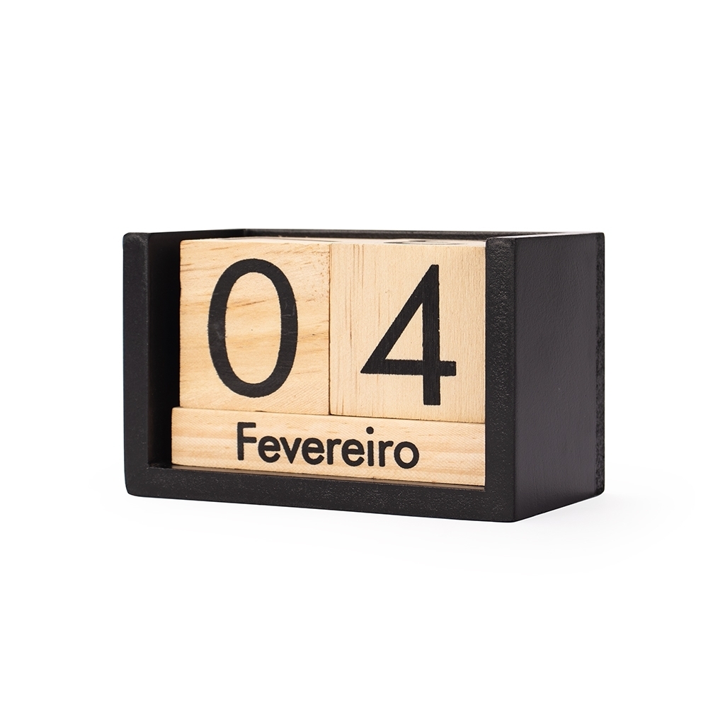 Calendário Permanente de Madeira -15251