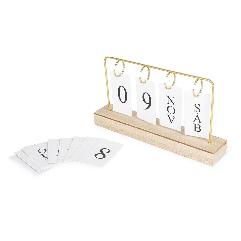 Calendário Permanente em MDF com Alça de Ferro