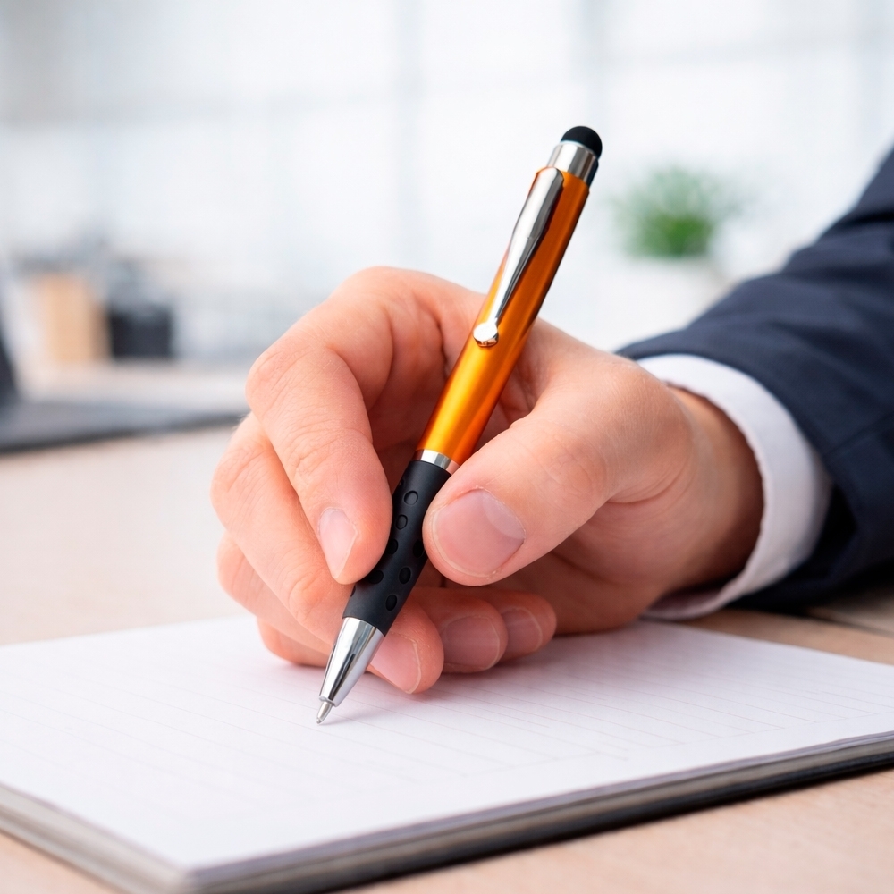 Caneta Plástica Touch Personalizada