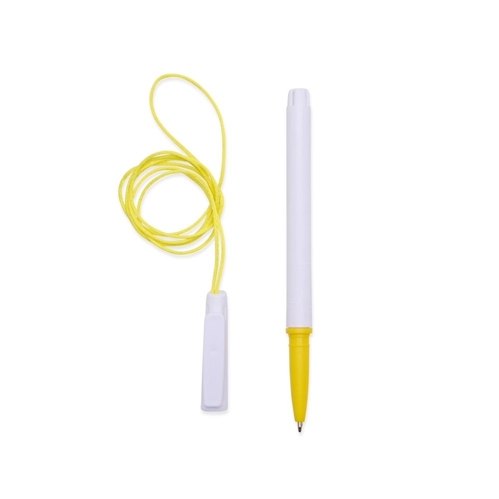 Caneta Plástica com Cordão 