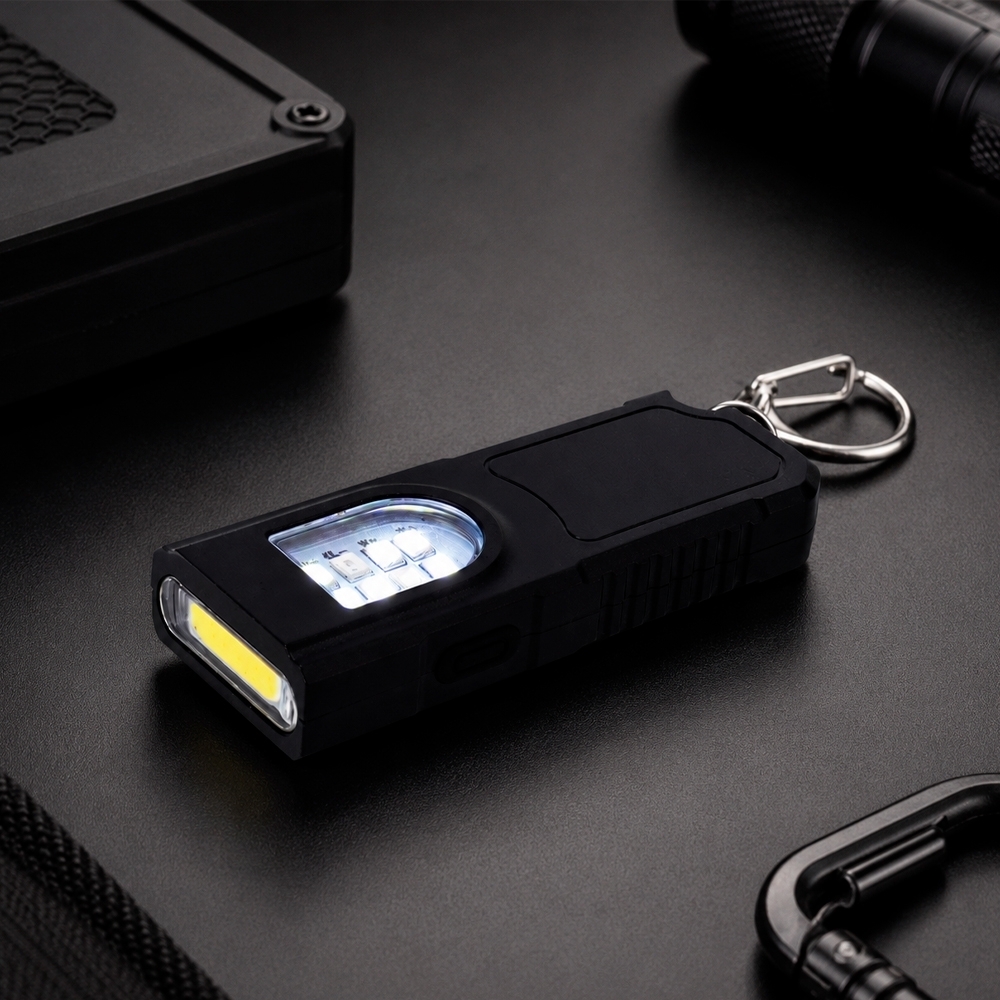 Chaveiro Lanterna Recarregável Personalizado com LED, Base Magnética