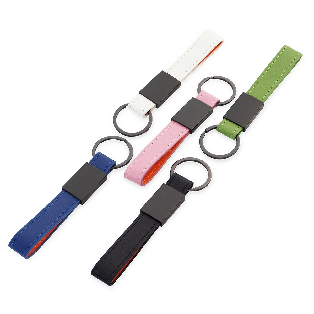 Chaveiro Metal com Couro Sintético Personalizado