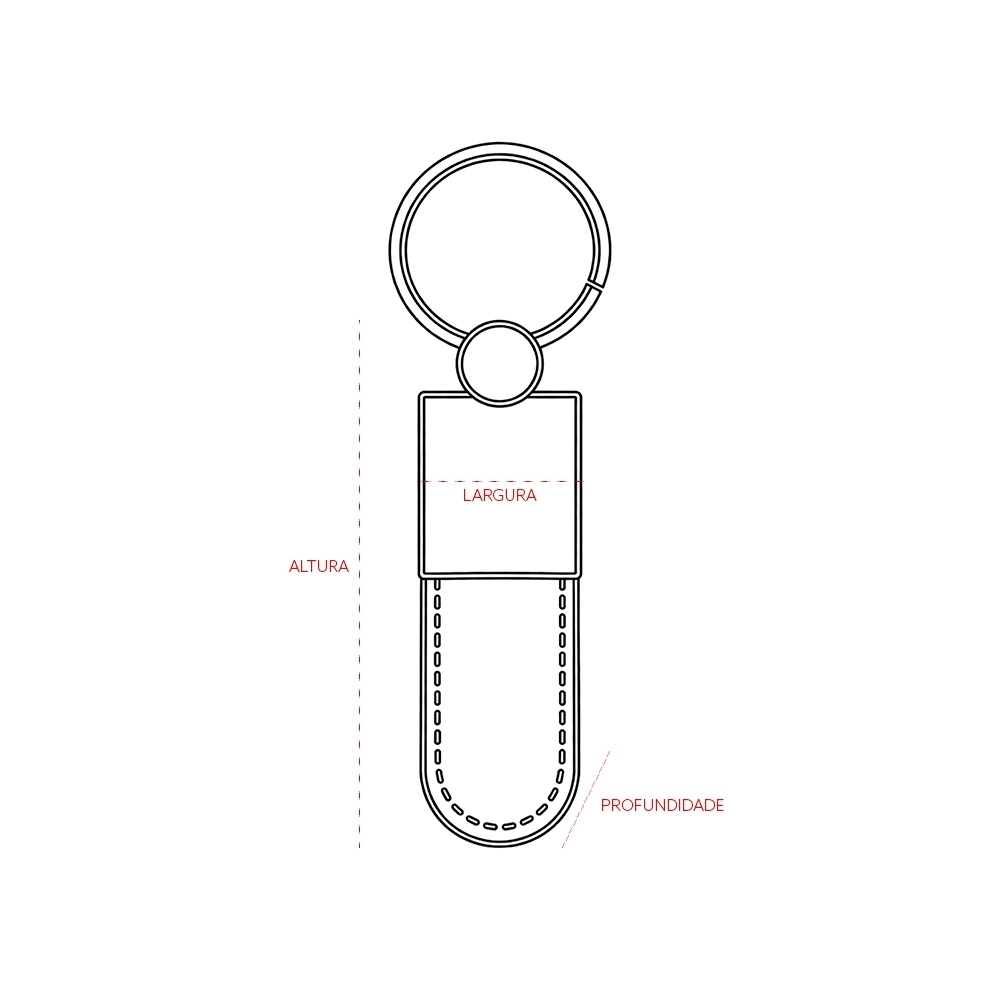 Chaveiro Metal com PU Personalizado