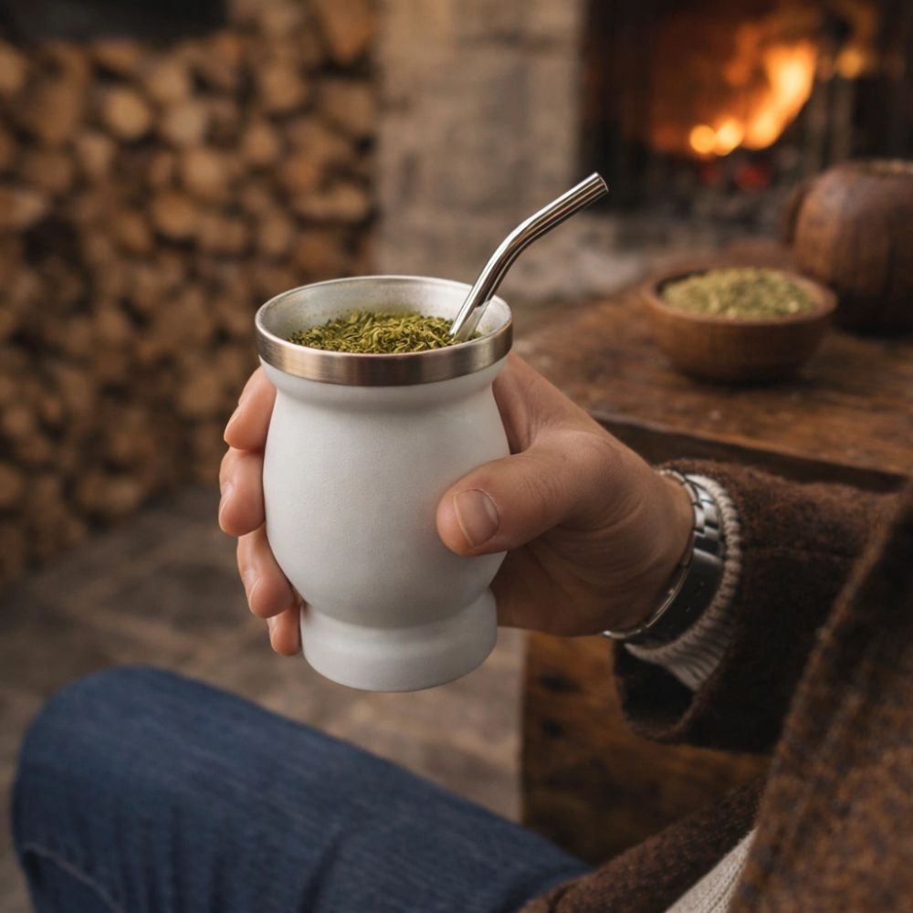 Cuia Térmica Inox 250ml com Bomba