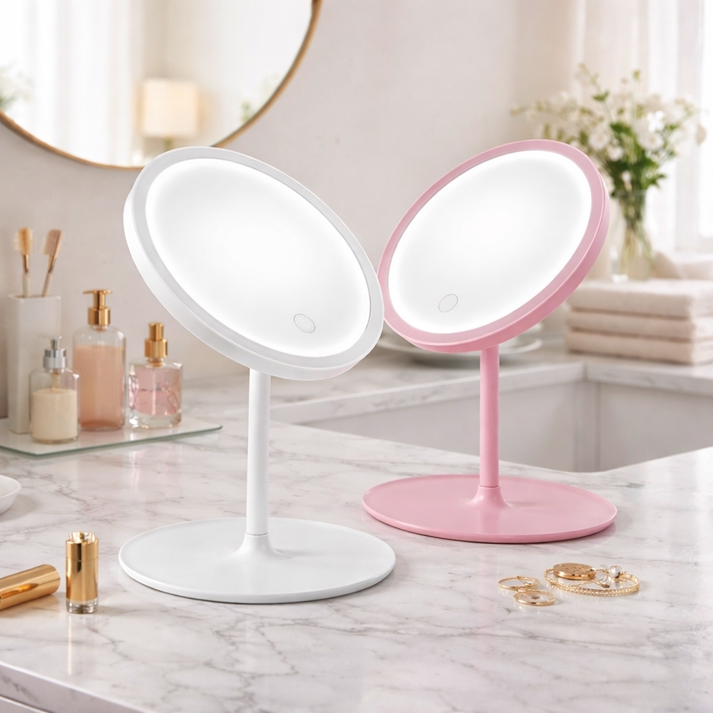 Espelho de Mesa Articulado com Iluminação LED