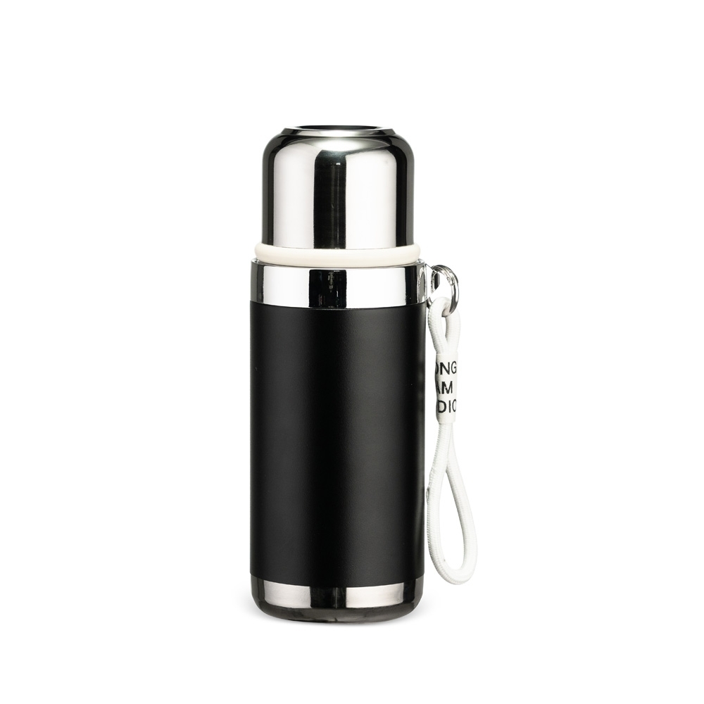 Garrafa Térmica 550ml Personalizada com Infusor, Canudo e Copo Rosqueável-E@09284