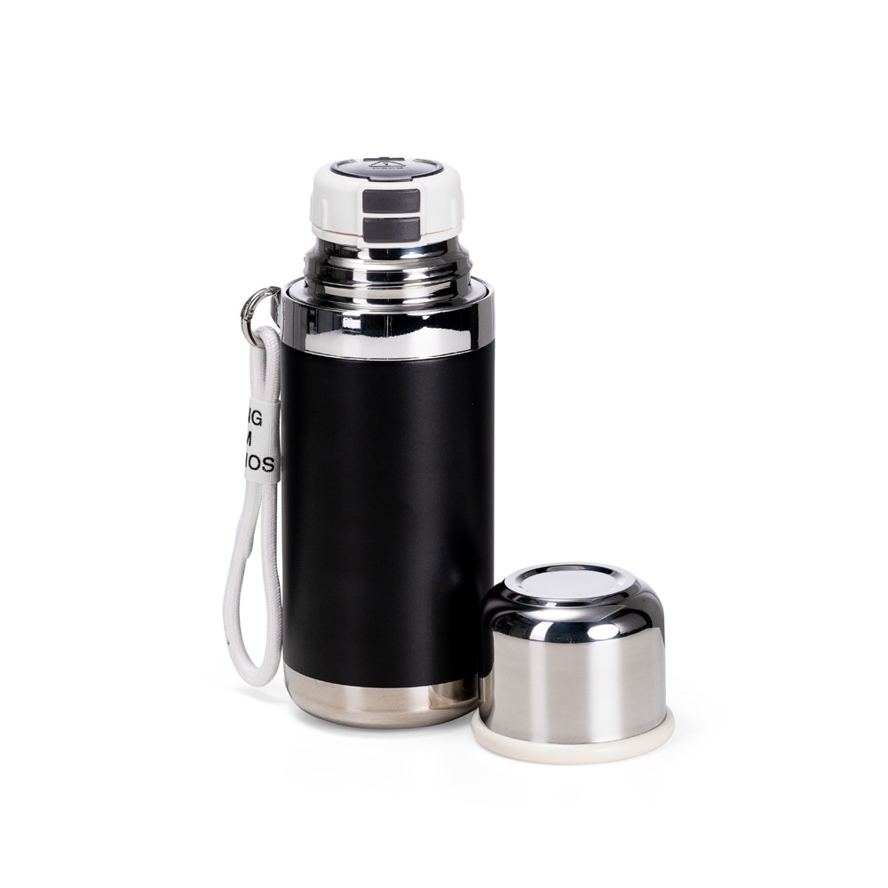 Garrafa Térmica 550ml Personalizada com Infusor, Canudo e Copo Rosqueável