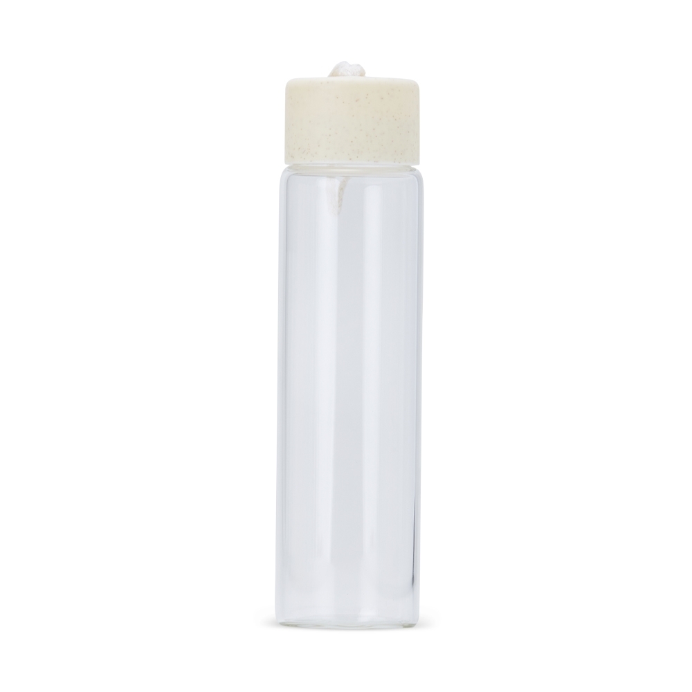 Garrafa de Vidro 330ml Personalizada com Tampa e Alça
