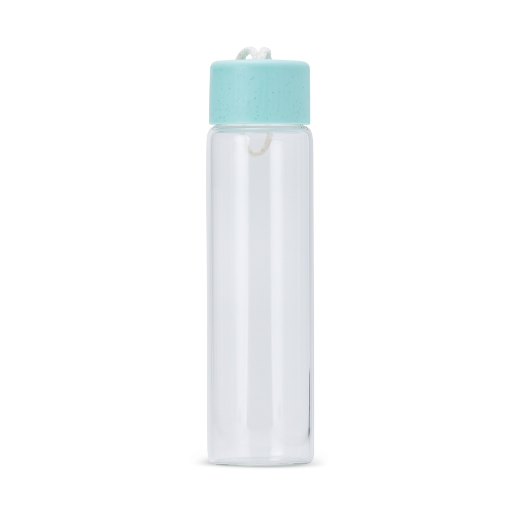 Garrafa de Vidro 330ml Personalizada com Tampa e Alça