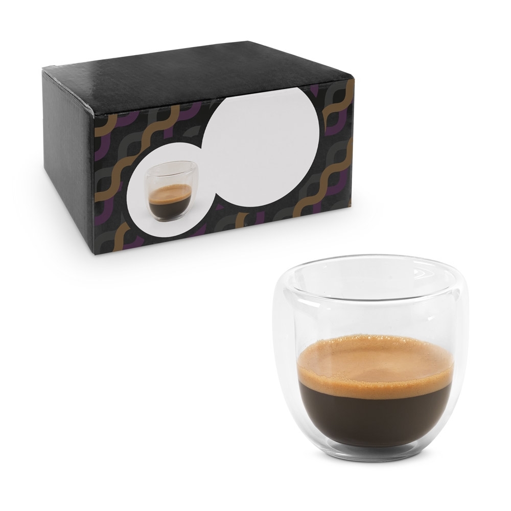 Kit Café com 2 copos em vidro Personalizado-93873