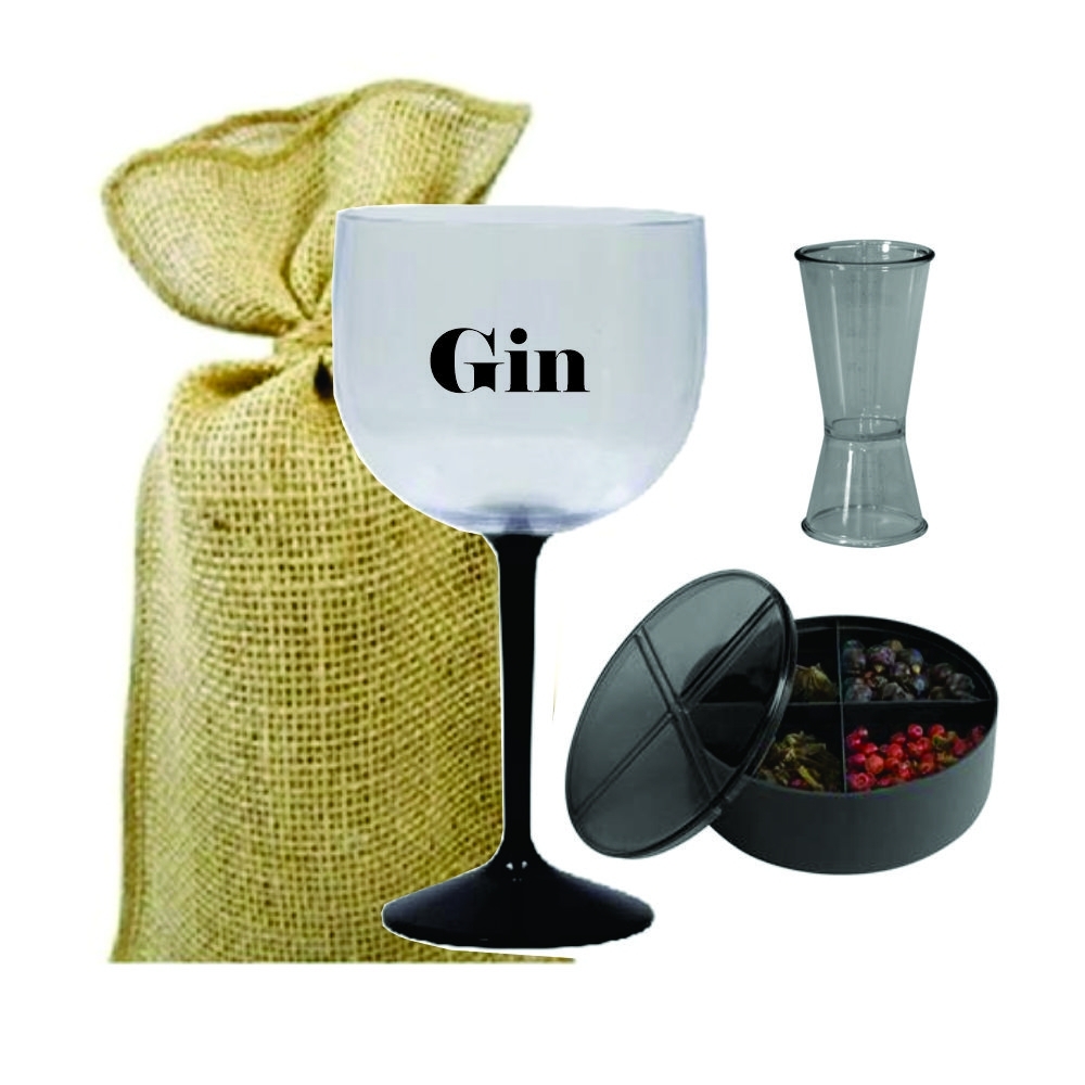 Kit Gin Personalizado Taça 550 ml e Porta Especiaria -001Kitg