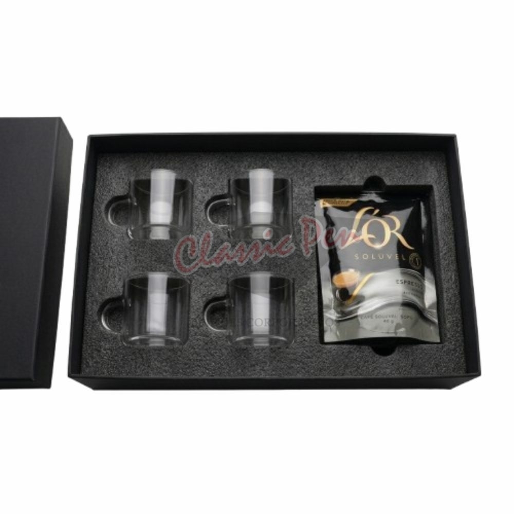 Kit Gourmet Xícaras de Vidro Borossilicato Caixa Customizada-kit-08295