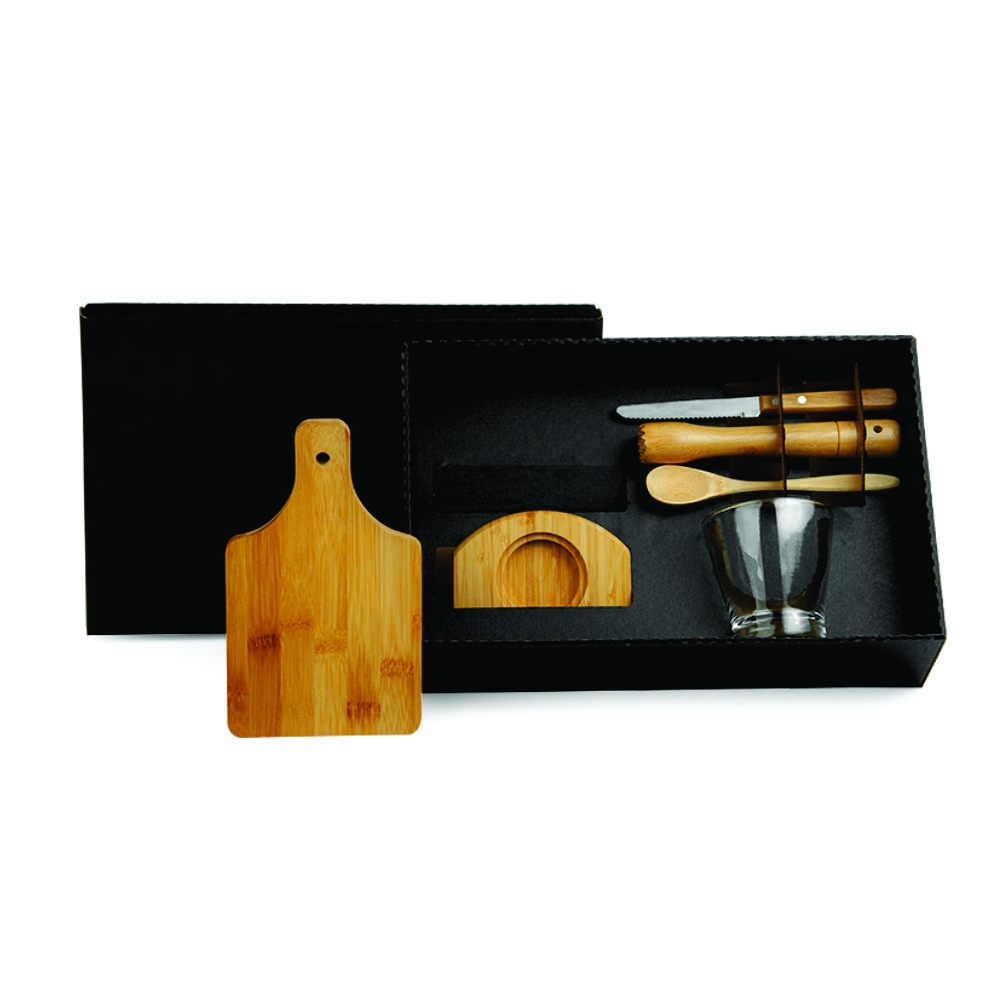 Kit Para Caipirinha Personalizado Em Bambu -KE-00463