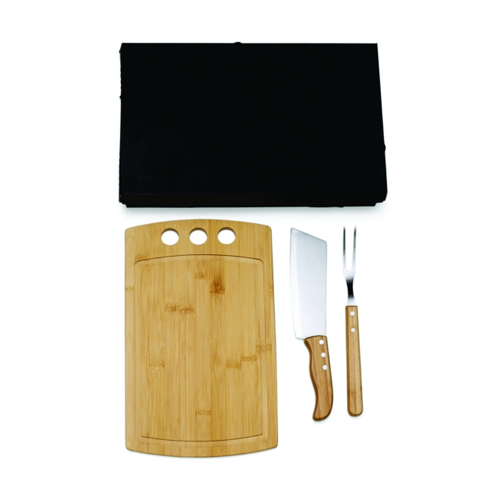 Kit Para Churrasco em Bambu Personalizado