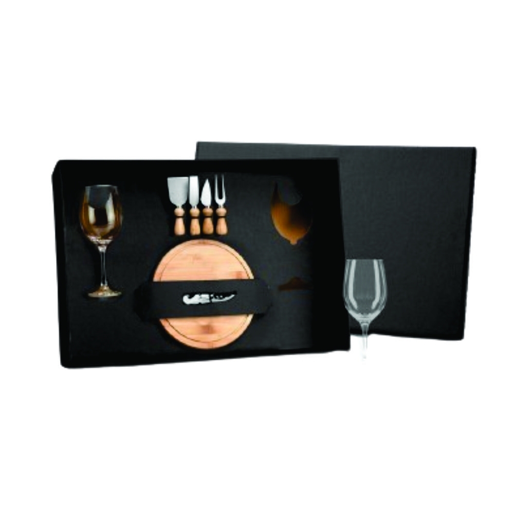 Kit Queijo E Vinho Com Abridor Saca Rolhas-KT-90003