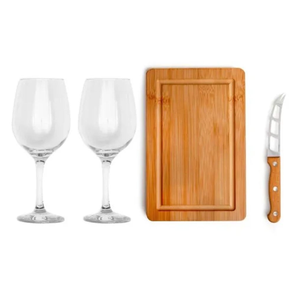 Kit Queijo e Vinho Personalizado - 4 Peças 