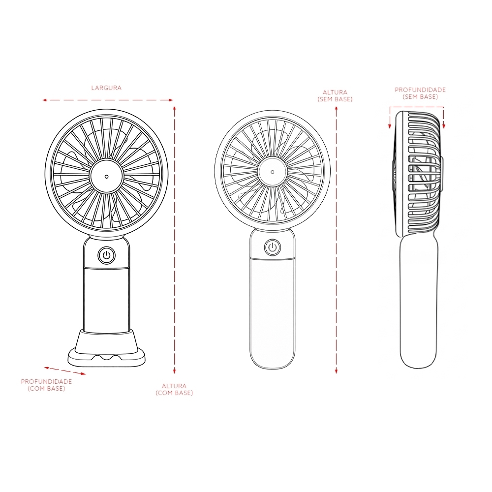 Mini Ventilador Recarregável Personalizado
