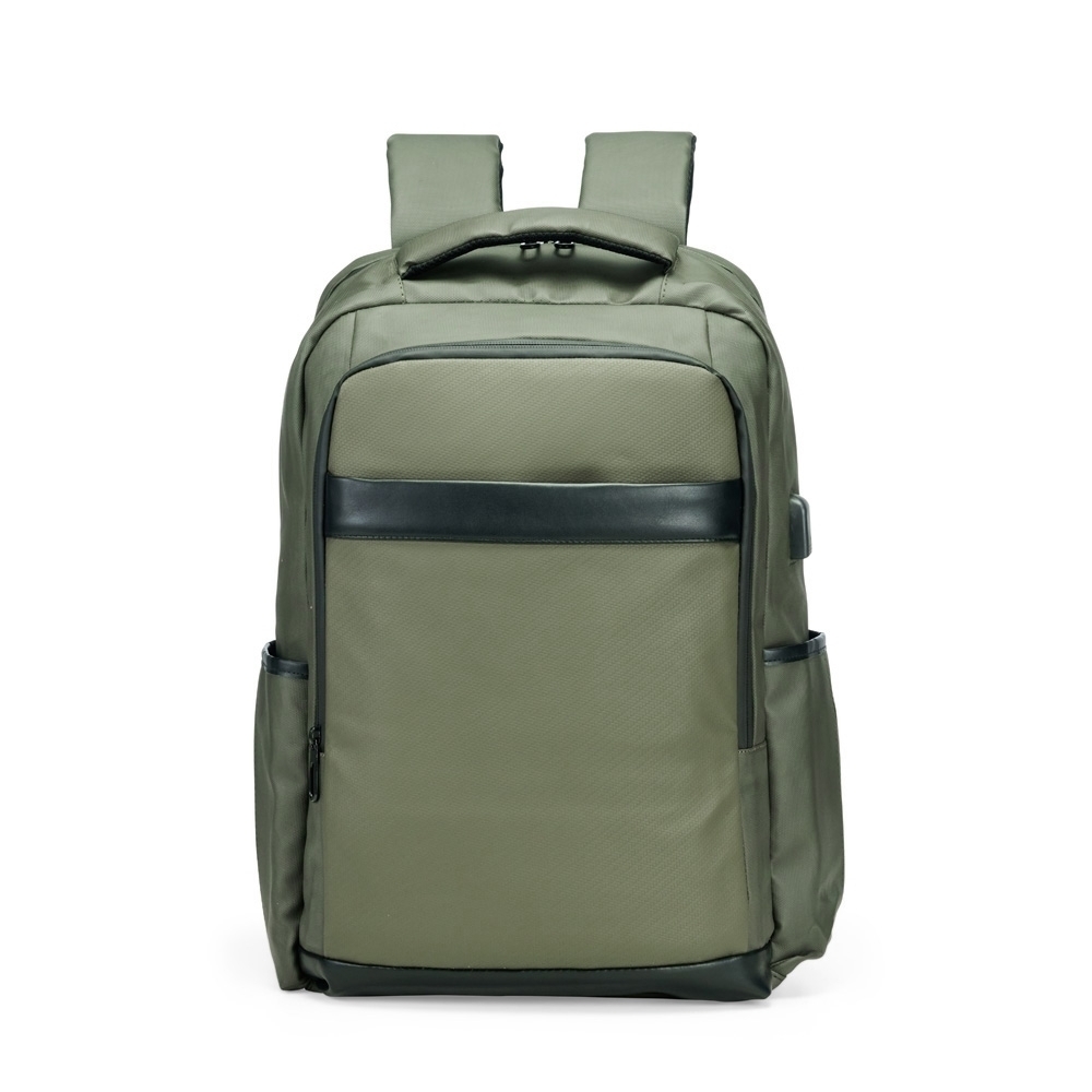 Mochila USB de Couro Sintético 21L Personalizada-08172A