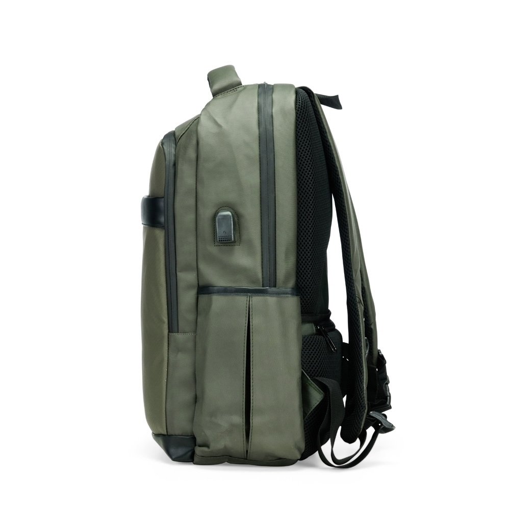 Mochila USB de Couro Sintético 21L Personalizada