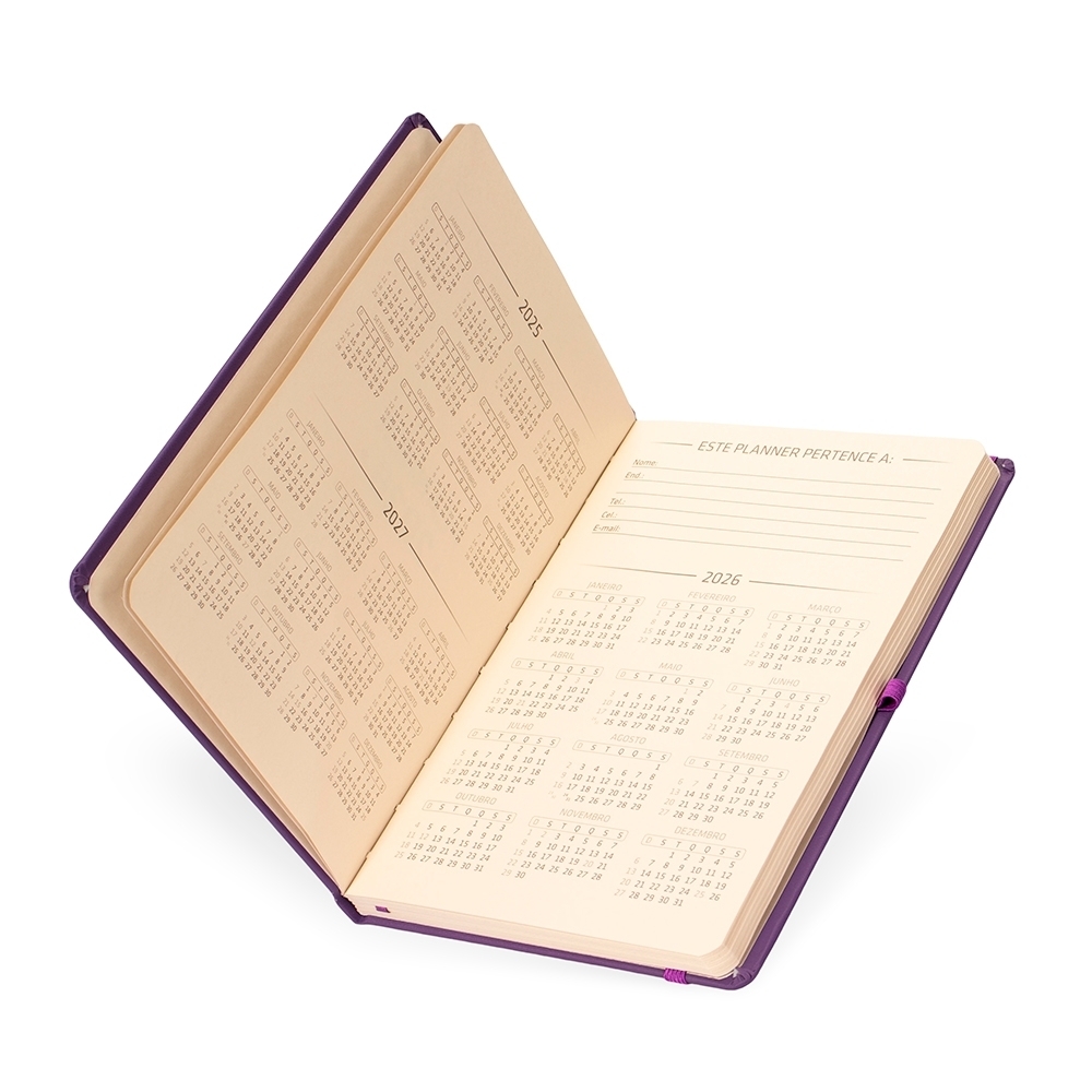 Planner Personalizado Anual com Capa Dura em Cromato 
