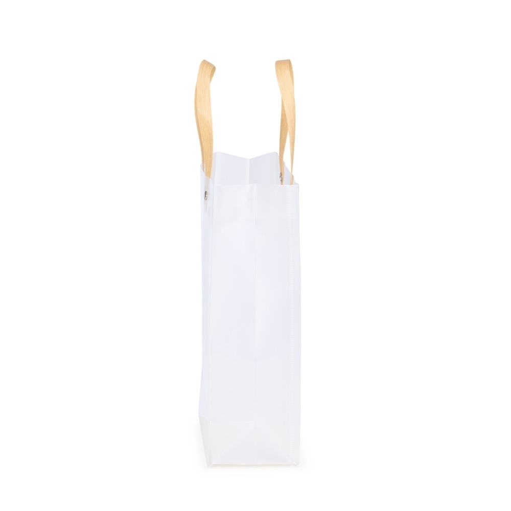 Sacola Plástica Minimalista com Alça de Papelão